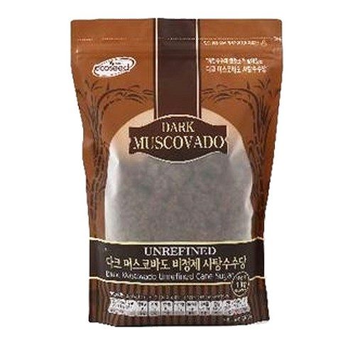 마스코바도 - 에코씨드 비정제 다크머스코바도, 1kg, 1개