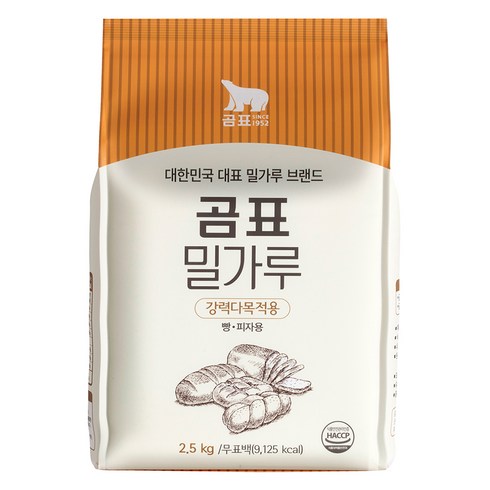 포리쉐밀가루 - 곰표 강력 밀가루, 2.5kg, 1개