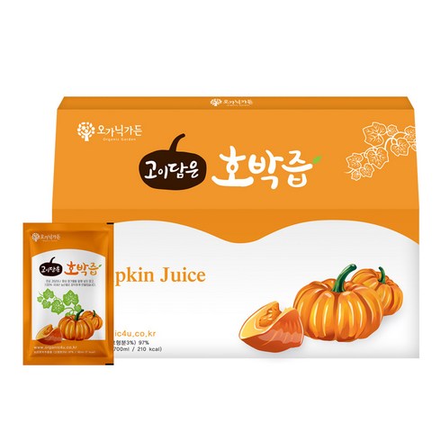 2023년 가성비 최고 호박즙 - 오가닉가든 고이담은 호박즙, 90ml, 30개입