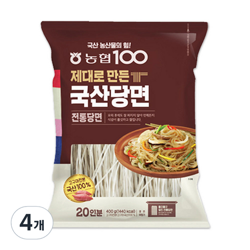 농협식품 제대로 만든 전통당면, 400g, 4개