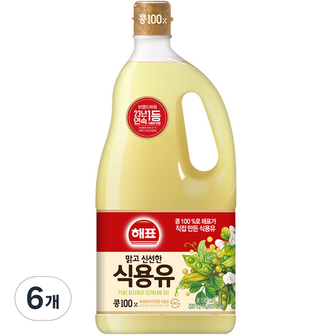 식용유1.8l - 해표 식용유, 1.8L, 6개