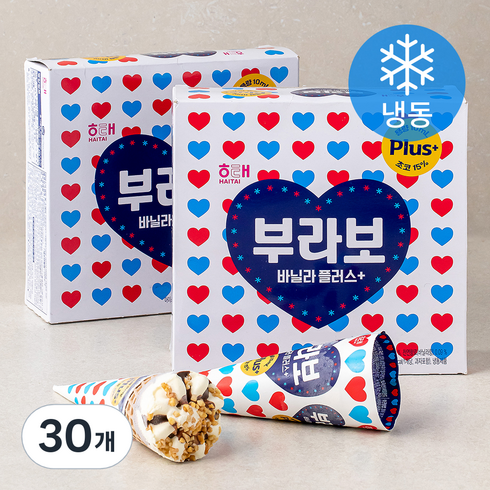 해태제과 부라보 바닐라 플러스 (냉동), 160ml, 30개