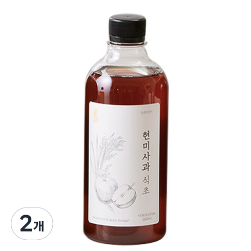 순희엄마 현미사과 식초, 500ml, 2개