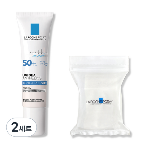 라로슈포제 유비데아 안뗄리오스 톤업 라이트 크림 30ml + 화장솜 30매, 2세트