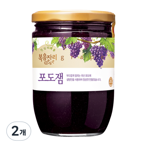 [복음자리] 과일잼(포도잼), 620g, 2개