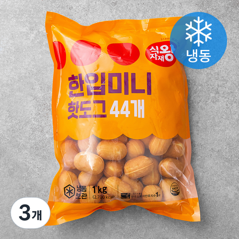 식자재왕 미니핫도그 (냉동), 1kg, 3개