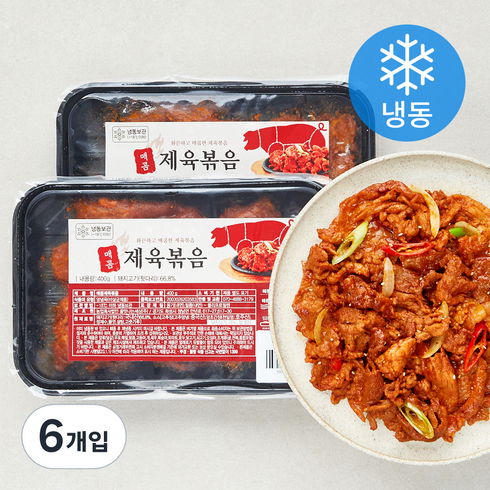 매콤 제육볶음 (냉동), 400g, 6개입