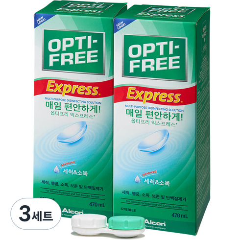 옵티프리 익스프레스 렌즈세정액 + 렌즈케이스, 470ml, 6개