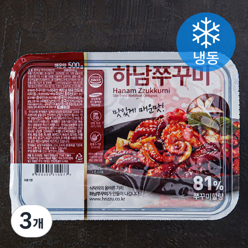 하남쭈꾸미 매운맛 (냉동), 500g, 3개