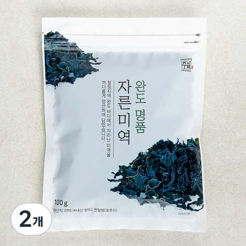 주일 완도 명품 자른미역, 100g, 2개