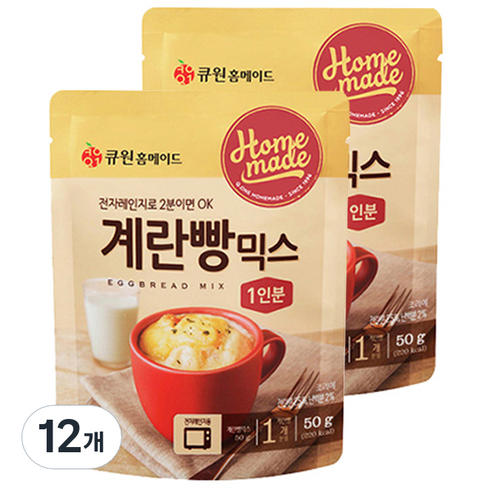 큐원 홈메이드 홈메이드 계란빵믹스, 12개, 50g