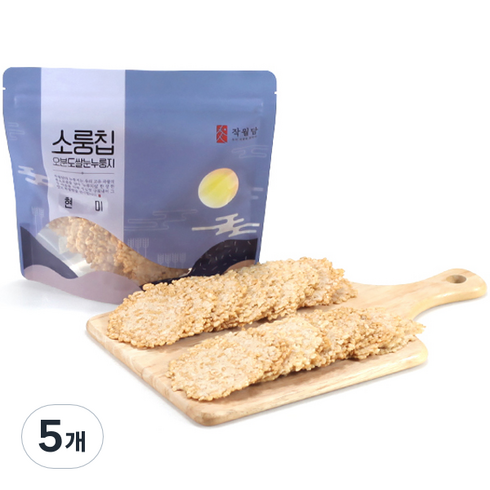 작월담 소룽칩 현미 누룽지, 160g, 5개