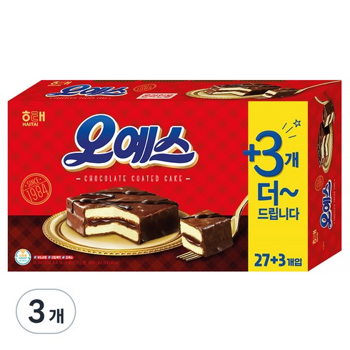 해태제과 오예스, 900g, 3개