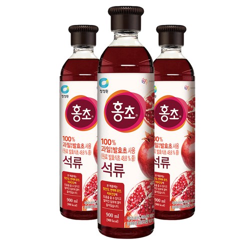 홍초 - 홍초 석류, 900ml, 3개