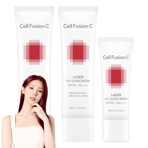 쎌퓨전씨 - 셀퓨전씨 레이저 유브이 썬스크린 50ml x 2p + 20ml 세트 SPF50+ PA++++, 1세트