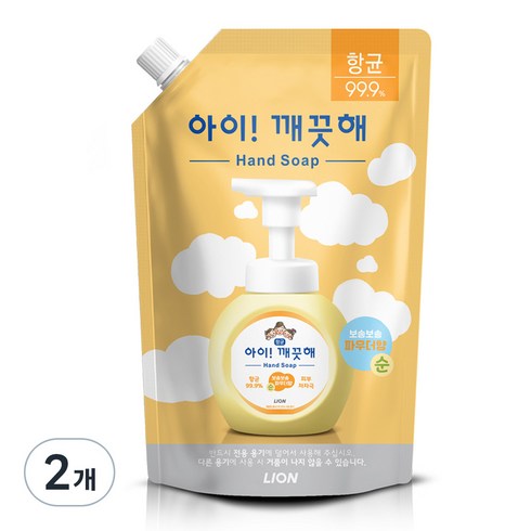 아이깨끗해리필 - 아이깨끗해 항균 폼 핸드솝 순 리필, 600ml, 2개