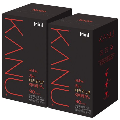 카누 미니 다크 로스트 아메리카노, 90개입, 2개