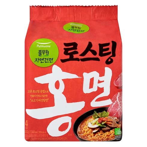 풀무원 자연은 맛있다 홍면 435.2g, 4개