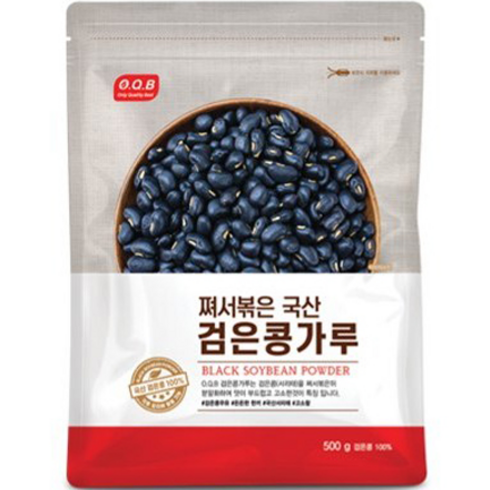 볶은서리태가루 - 오큐비쪄서볶은 국산 검은콩가루, 1개, 500g