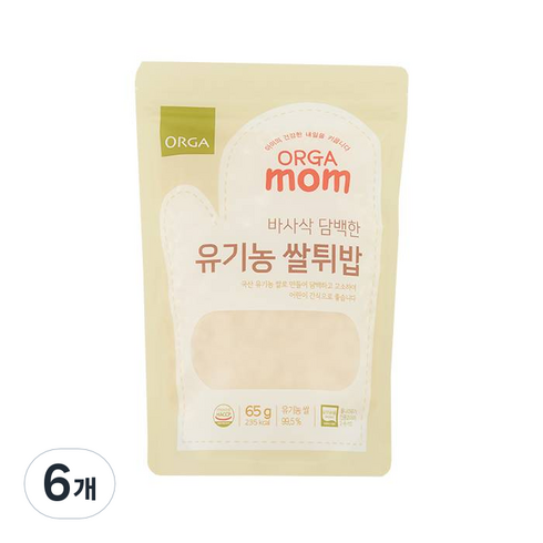 올가홀푸드 유기농 쌀튀밥 65g, 쌀, 6개