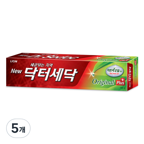 닥터다이어리케어 - 닥터세닥 오리지날 플러스 치약, 140g, 5개