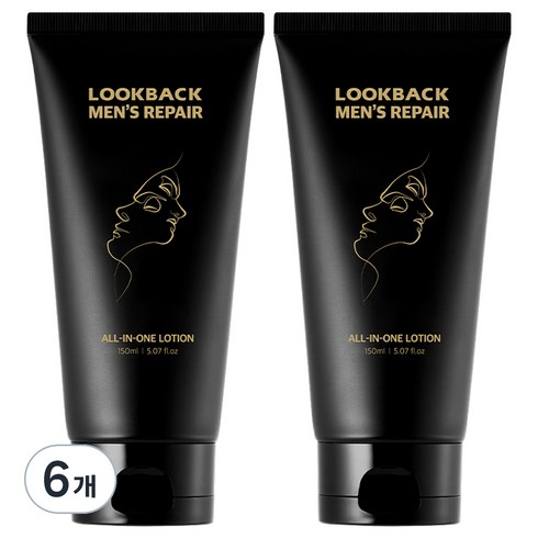 LOOKBACK 남성용 올인원 로션, 150ml, 6개