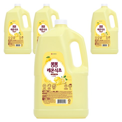 퐁퐁 레몬식초 주방세제, 3L, 4개