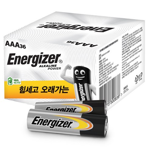 에너자이저 알카라인 파워 AAA건전지, 36개입, 1개