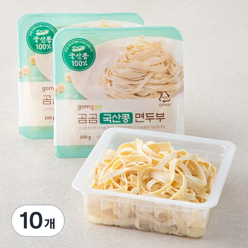 붐두부면 - 곰곰 국산콩 면두부, 100g, 10개