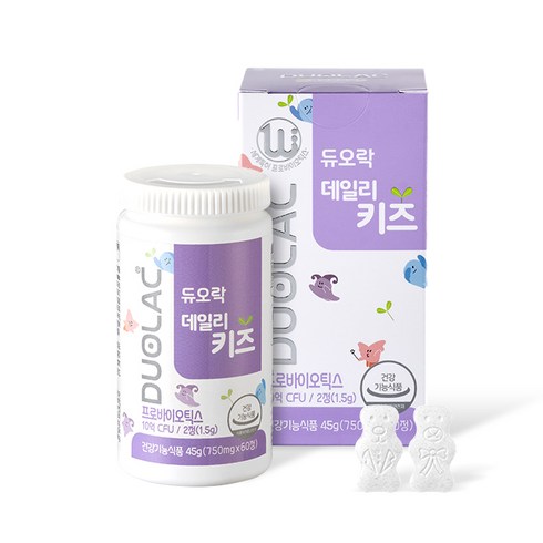 듀오락 데일리키즈 유산균, 60정, 1개