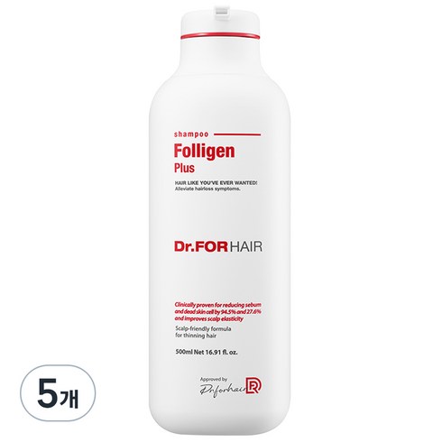 닥터포헤어 폴리젠 플러스 샴푸, 500ml, 5개