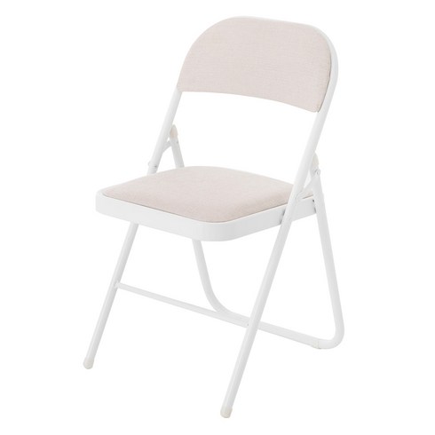 2023년 가성비 최고 의자 - 코멧 패브릭 쿠션 접이식 의자, 베이지, 1개