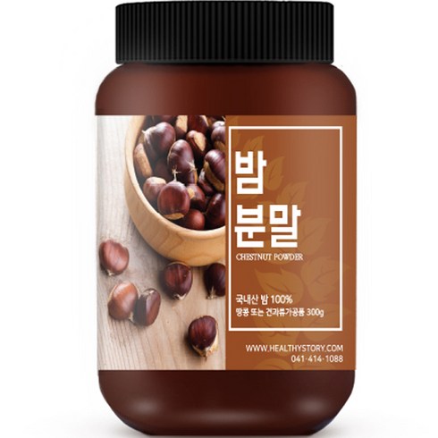 밤가루 - 건강스토리 국내산 밤 분말, 300g, 1개