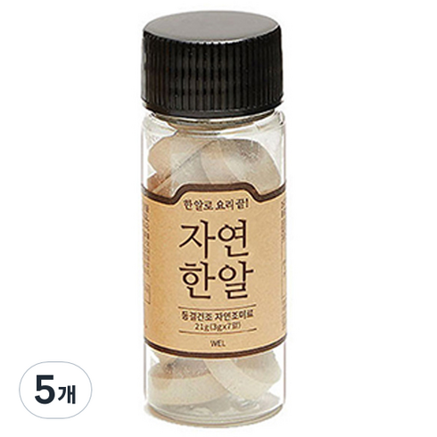자연한알 휴대용 코인육수, 21g, 5개