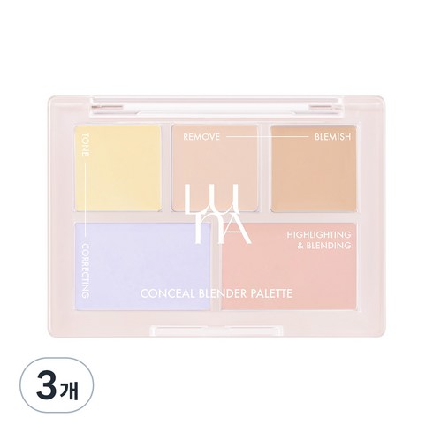 루나 컨실러 블렌더 팔레트 6g, 2호 퓨어 커버, 3개
