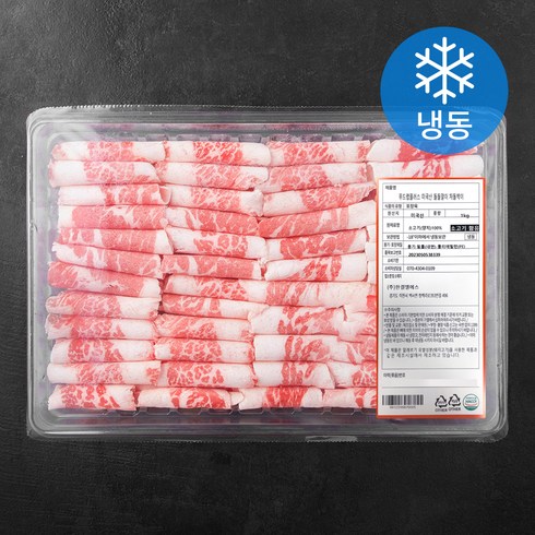 차돌박이 - 푸드랩플러스 미국산 대패 차돌박이 (냉동), 1kg, 1개