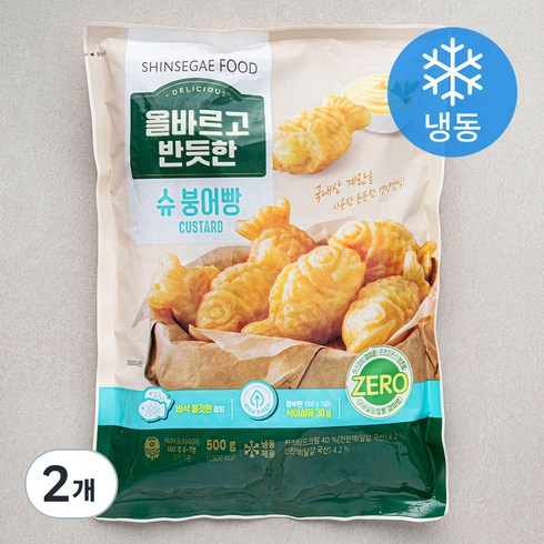 올반 슈 붕어빵 (냉동), 500g, 2개