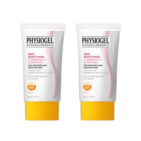 피지오겔 레드 수딩 AI 선스크린 SPF50+ PA+++, 40ml, 2개