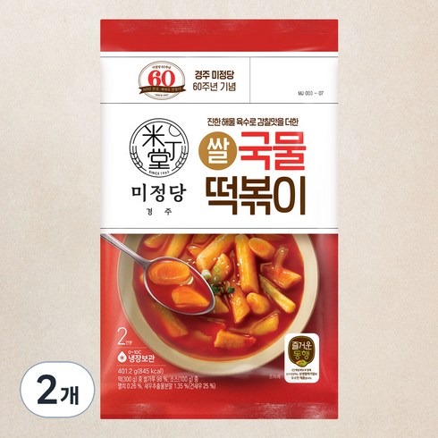 쌀 국물떡볶이 - 즐거운동행 미정당 쌀 국물떡볶이, 401.2g, 2개