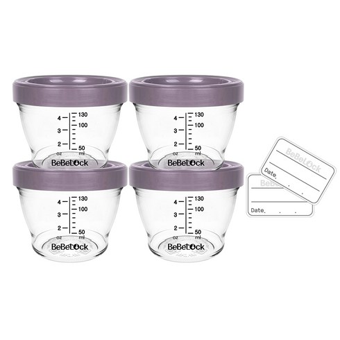 트라이탄이유식용기 - 포네르 국산 트라이탄 이유식 용기 130ml, 레드빈, 4개
