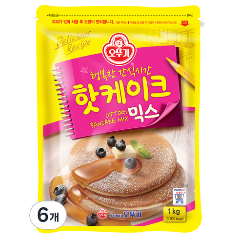 핫케이크 - 오뚜기 핫케이크 믹스, 1kg, 6개