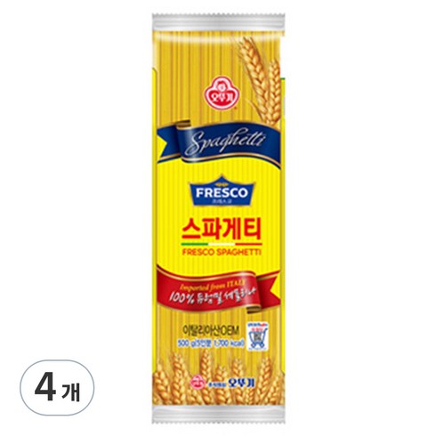 오뚜기 스파게티면 - 오뚜기 프레스코 스파게티, 500g, 4개