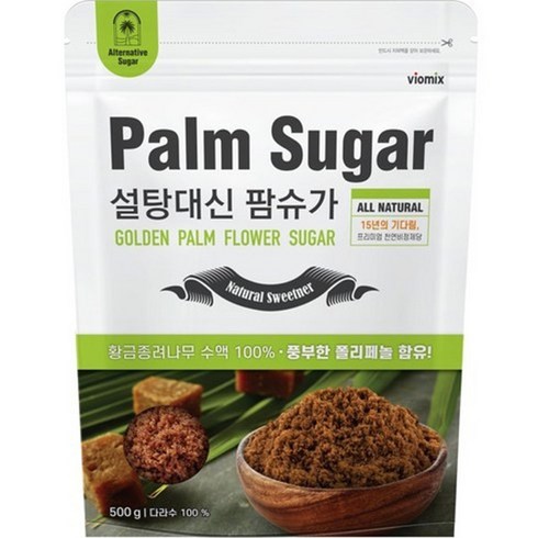 2023년 가성비 최고 팜슈가 - 설탕 대신 팜 슈가, 500g, 1개