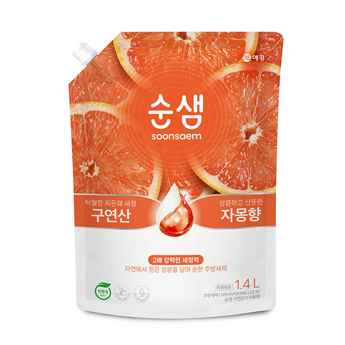 순샘 구연산 자몽 주방세제 리필, 1.4L, 1개