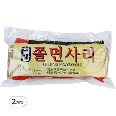 쫄면 - 칠갑농산 쫄면사리, 2kg, 2개