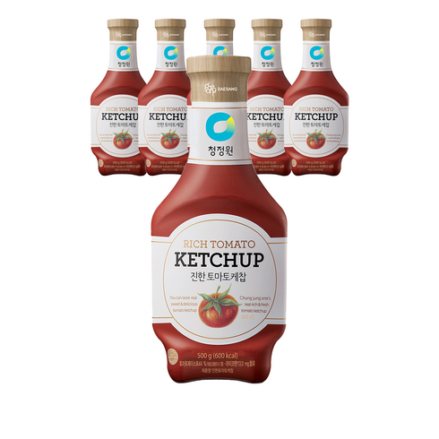 대상 청정원 진한케찹, 500ml, 500g, 6개