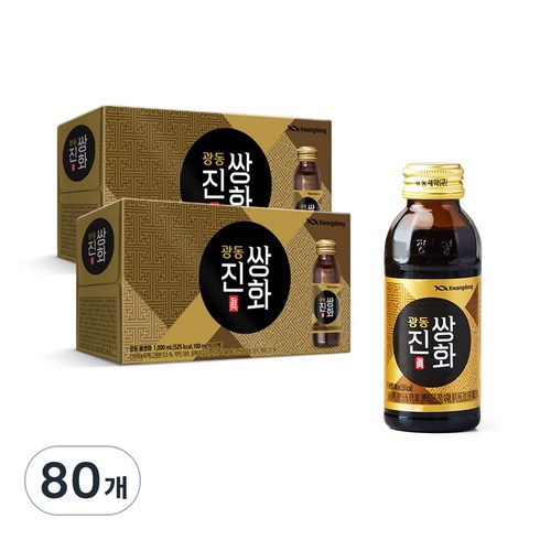 광동제약 진쌍화 액상차 선물용, 100ml, 80개