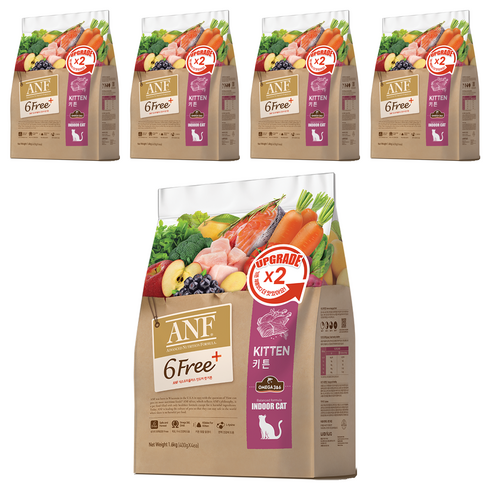 ANF 식스프리플러스 캣 기능성 사료, 키튼, 1.6kg, 5개