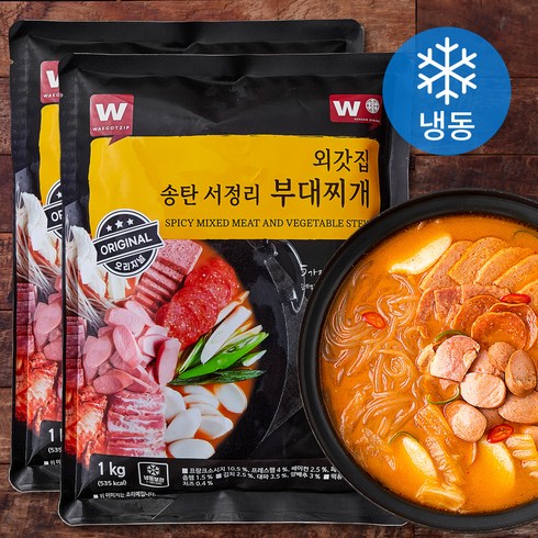 부대찌개밀키트 - 외갓집 송탄 서정리 부대찌개 (냉동), 1kg, 2개