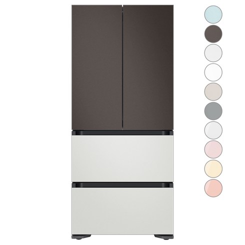 [색상선택형] 삼성전자 비스포크 김치플러스 4도어 냉장고 490L 방문설치, RQ49C94W3AP